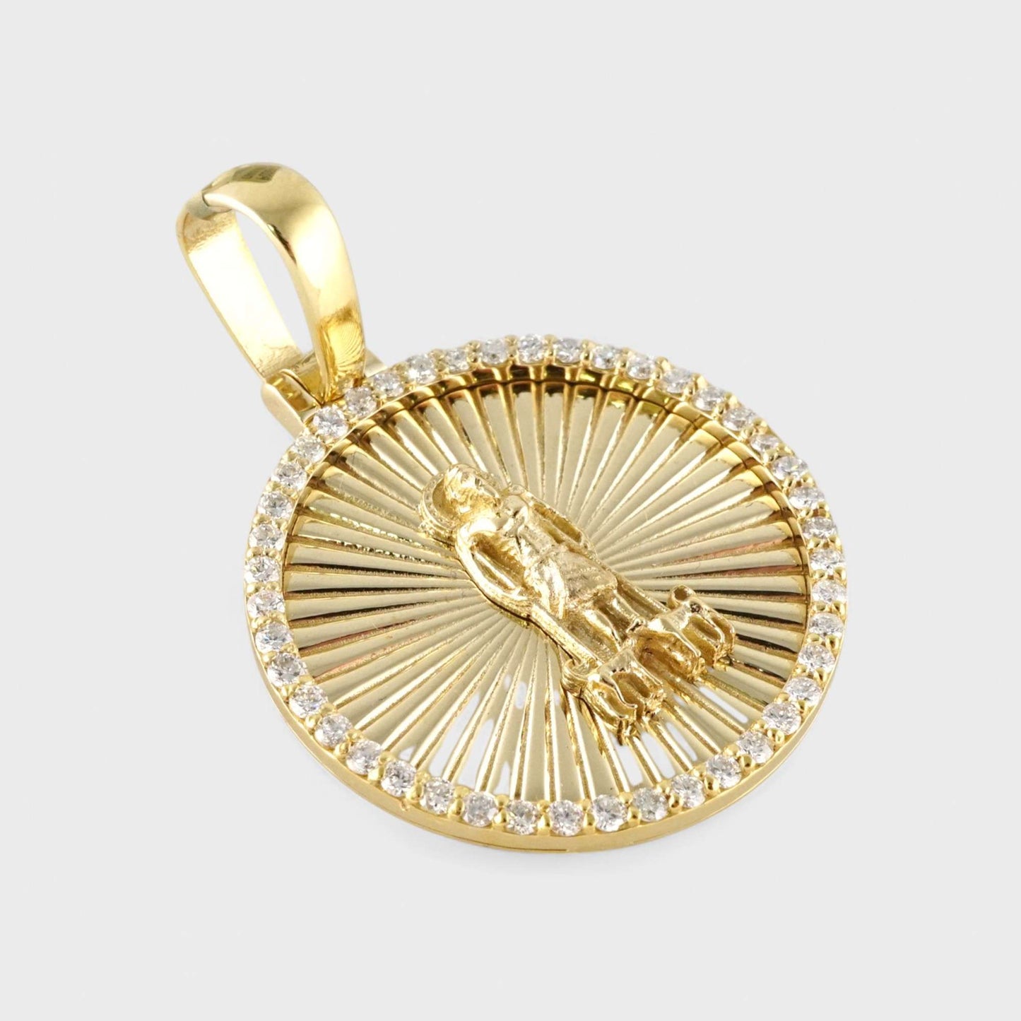 10k Yellow Gold Diamond San Lazaro Pendant image 2