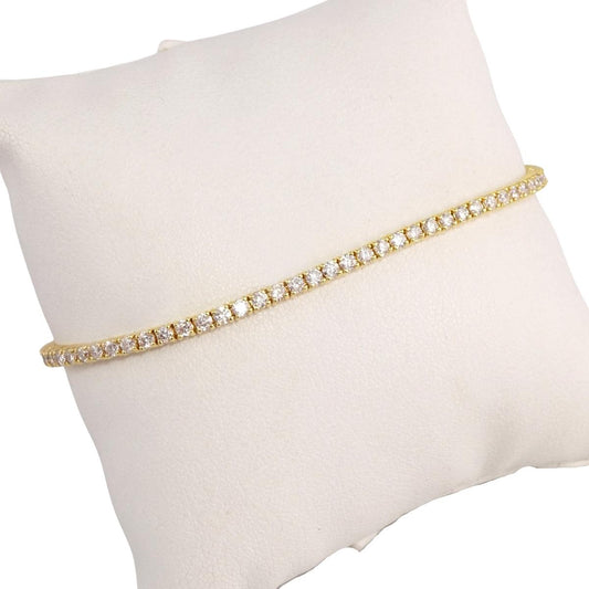 14k Gold Diamond Tennis Bracelet image 1