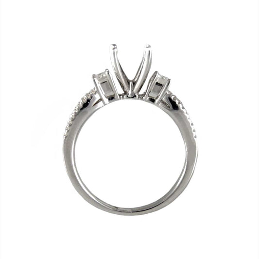 14k White Gold Engagement Ring image 1