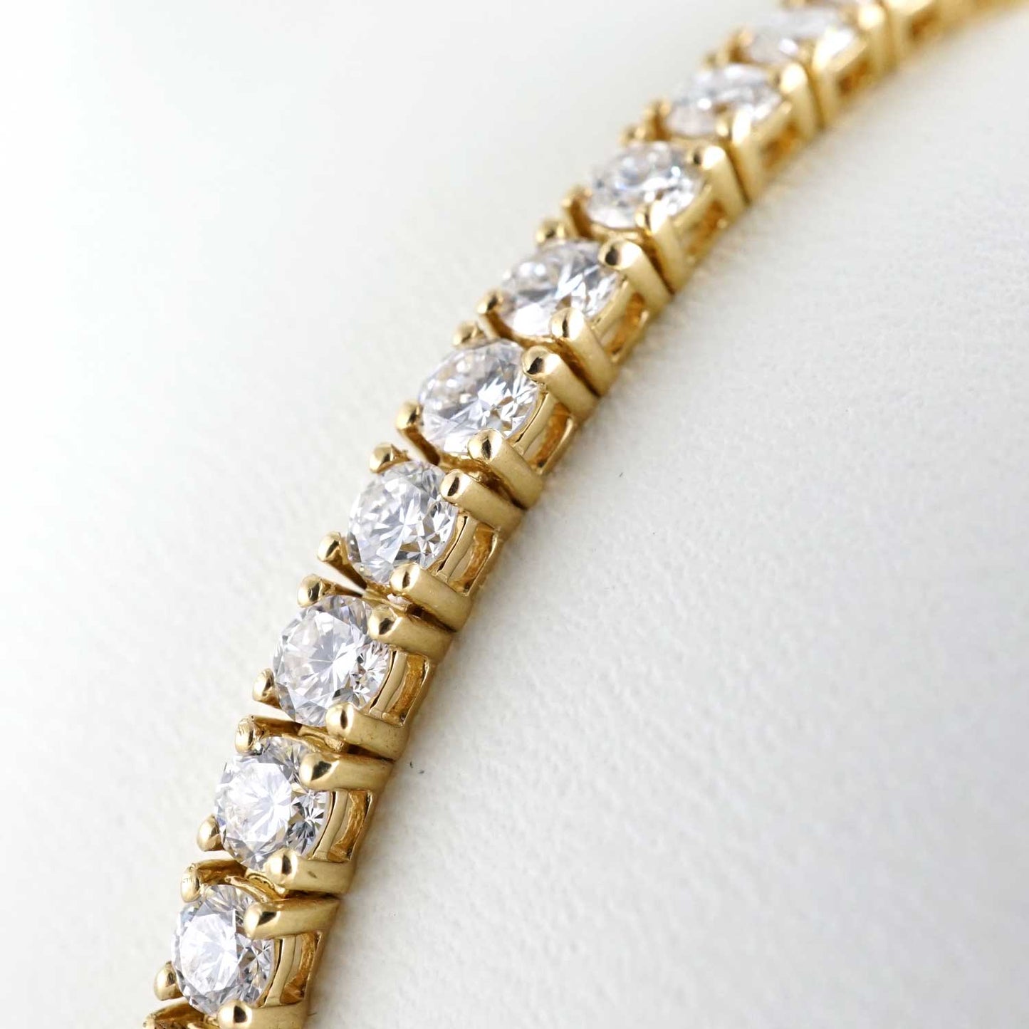14k Yellow Gold LAB Diamond Tennis Bracelet image 2