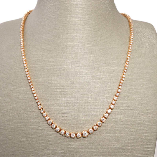 14k Yellow Gold Diamond Necklace image 1