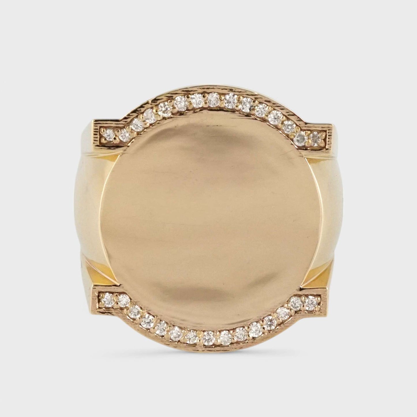 10k Yellow Gold Diamond Ring for Men image 2