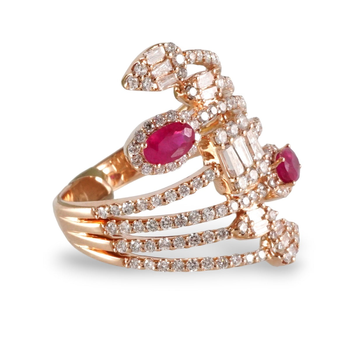 14k Rose Gold Diamond Ring image 2