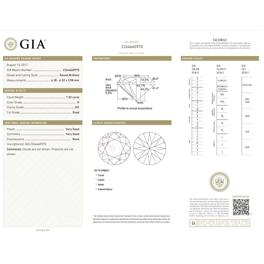 1.02 Carat Round Brilliant Natural Diamond