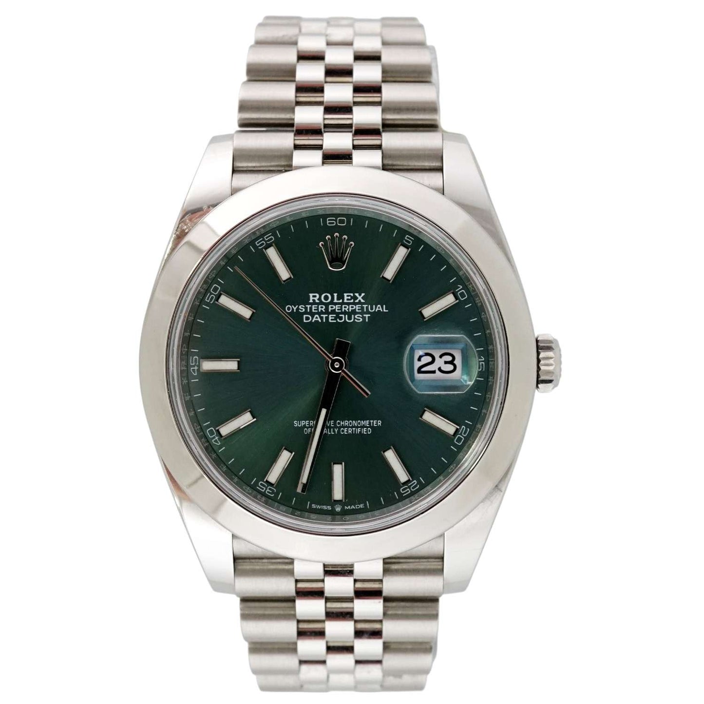 Rolex Datejust 41mm Green Dial Jubilee - Pre-Owned image 0