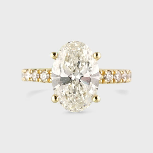 14k Yellow Gold LAB Grown Diamond Ring image 1
