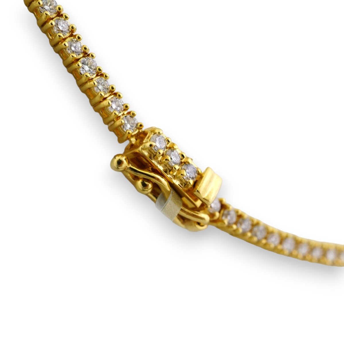 14k Gold Diamond Tennis Chain image 2