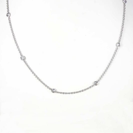 18k White Gold Diamond Chain image 1