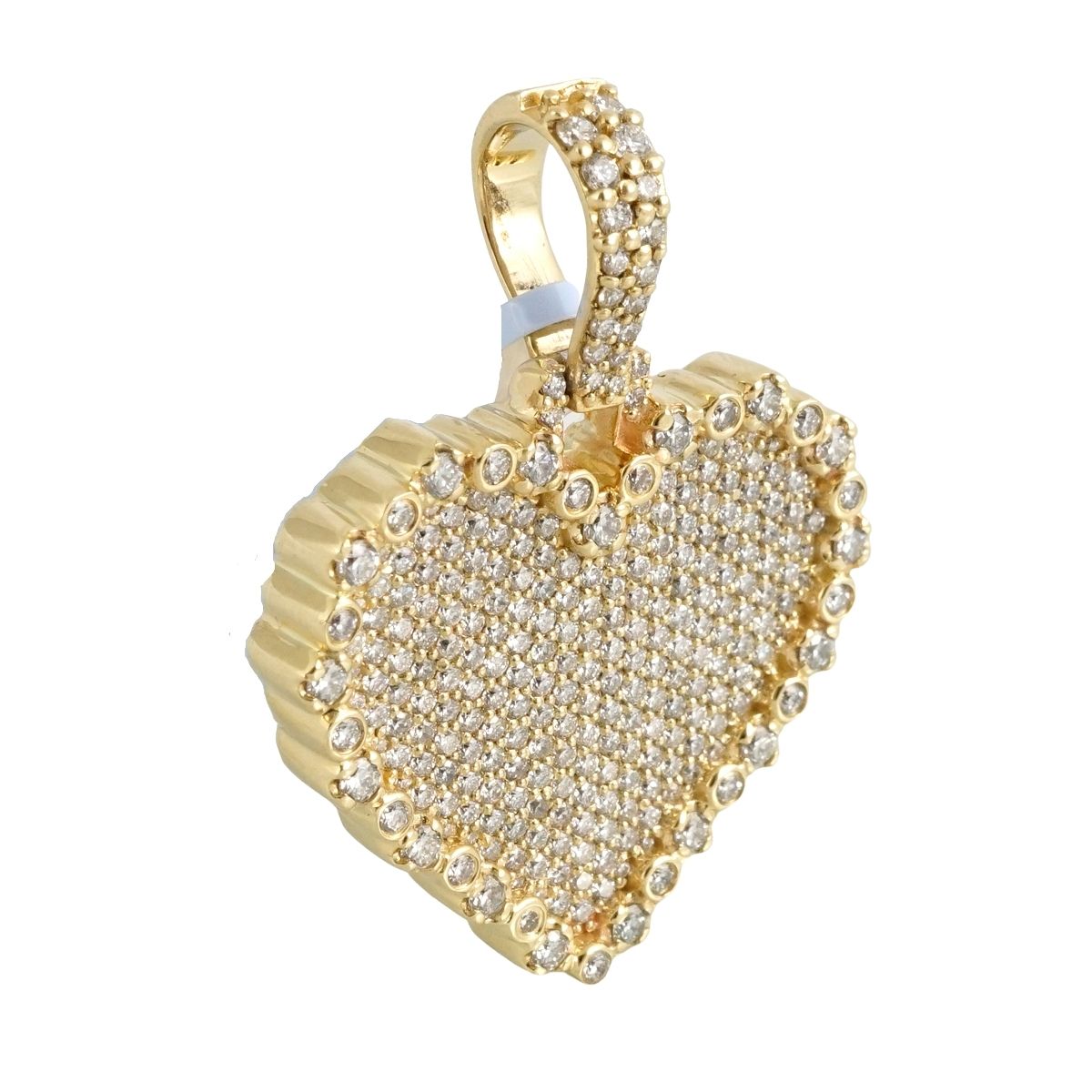 14k Gold Diamond Heart Pendant image 2
