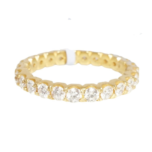 18k Gold Eternity Engagement Ring image 1