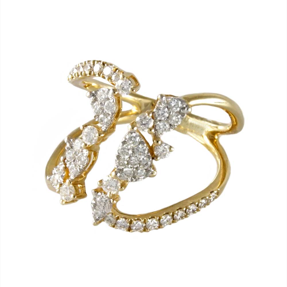 14k Gold Diamond Ring for Woman image 2