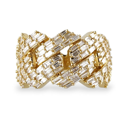 Unisex 14k Yellow Gold Diamond Ring image 1