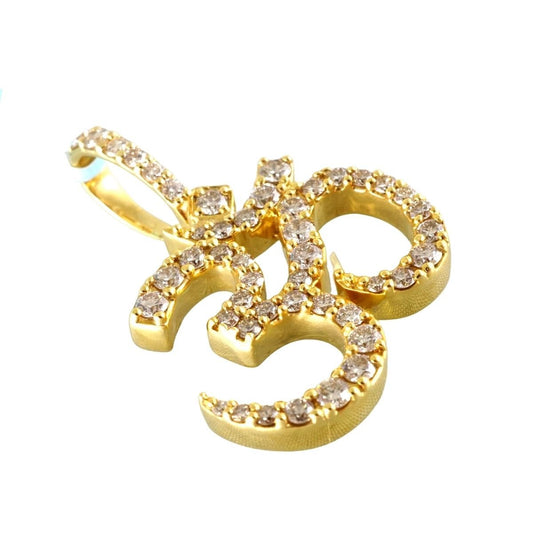 14k Gold Diamond Spiritual Symbol Charm image 1