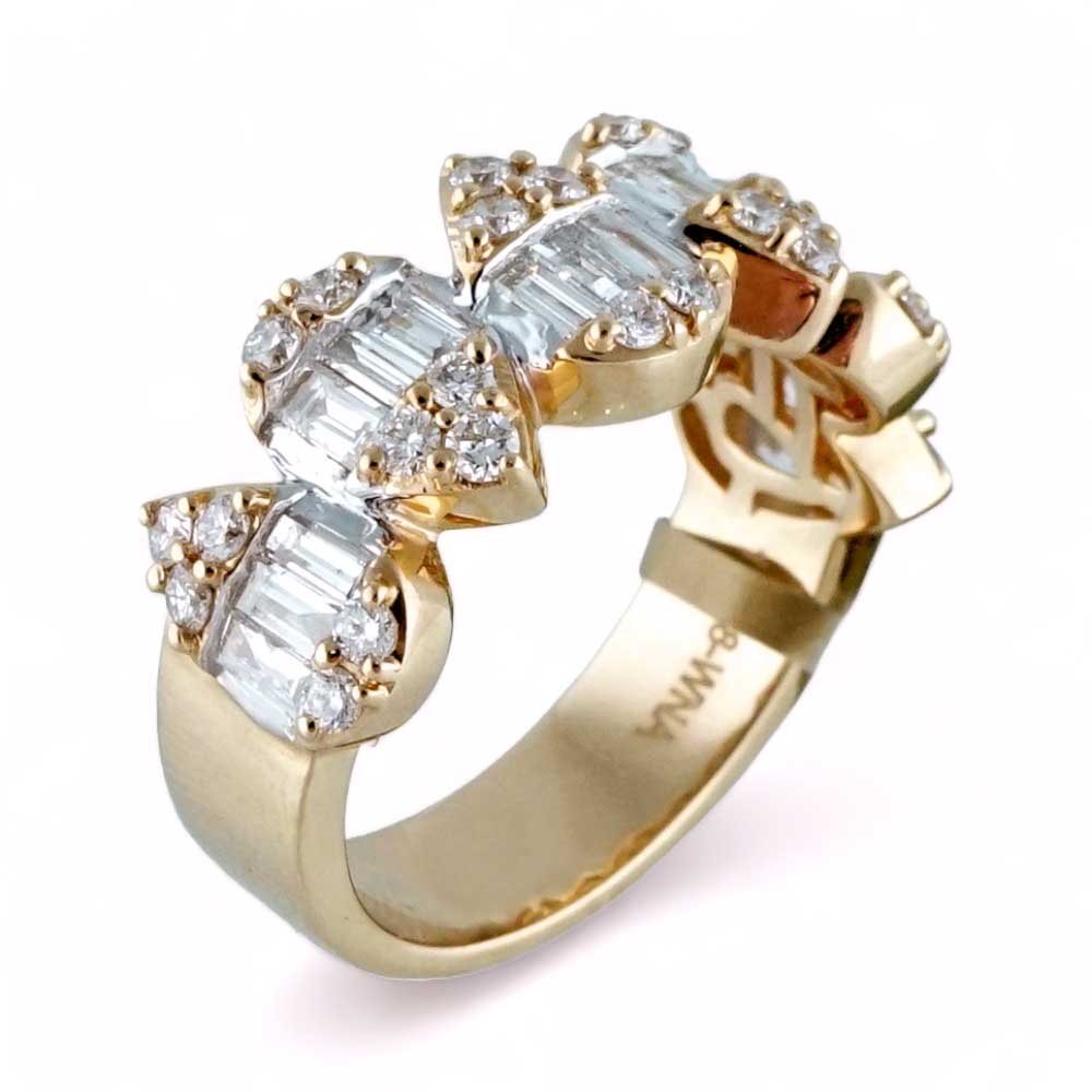 14k White Gold Diamond Ring - Yellow Gold image