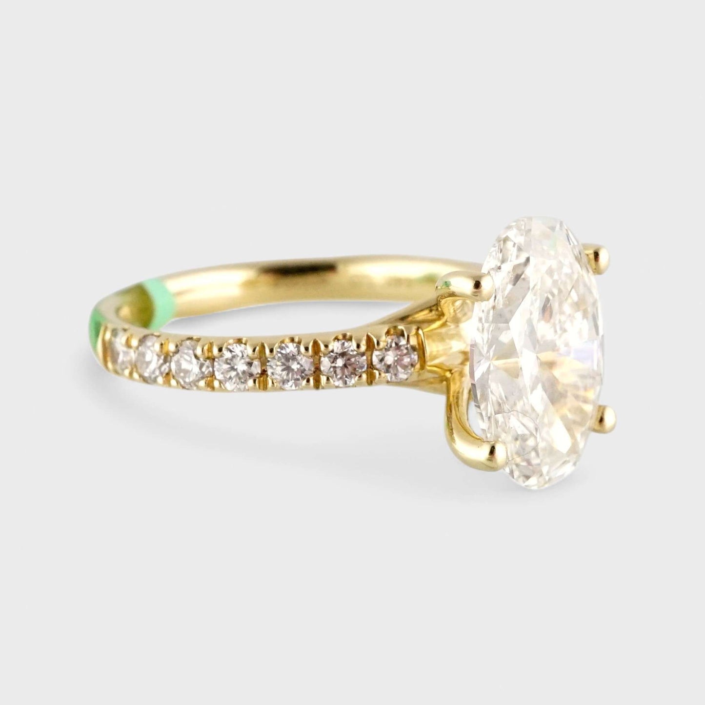 14k Yellow Gold LAB Grown Diamond Ring image 2