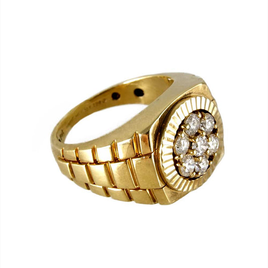 14k Gold Diamond Ring for Men image 1