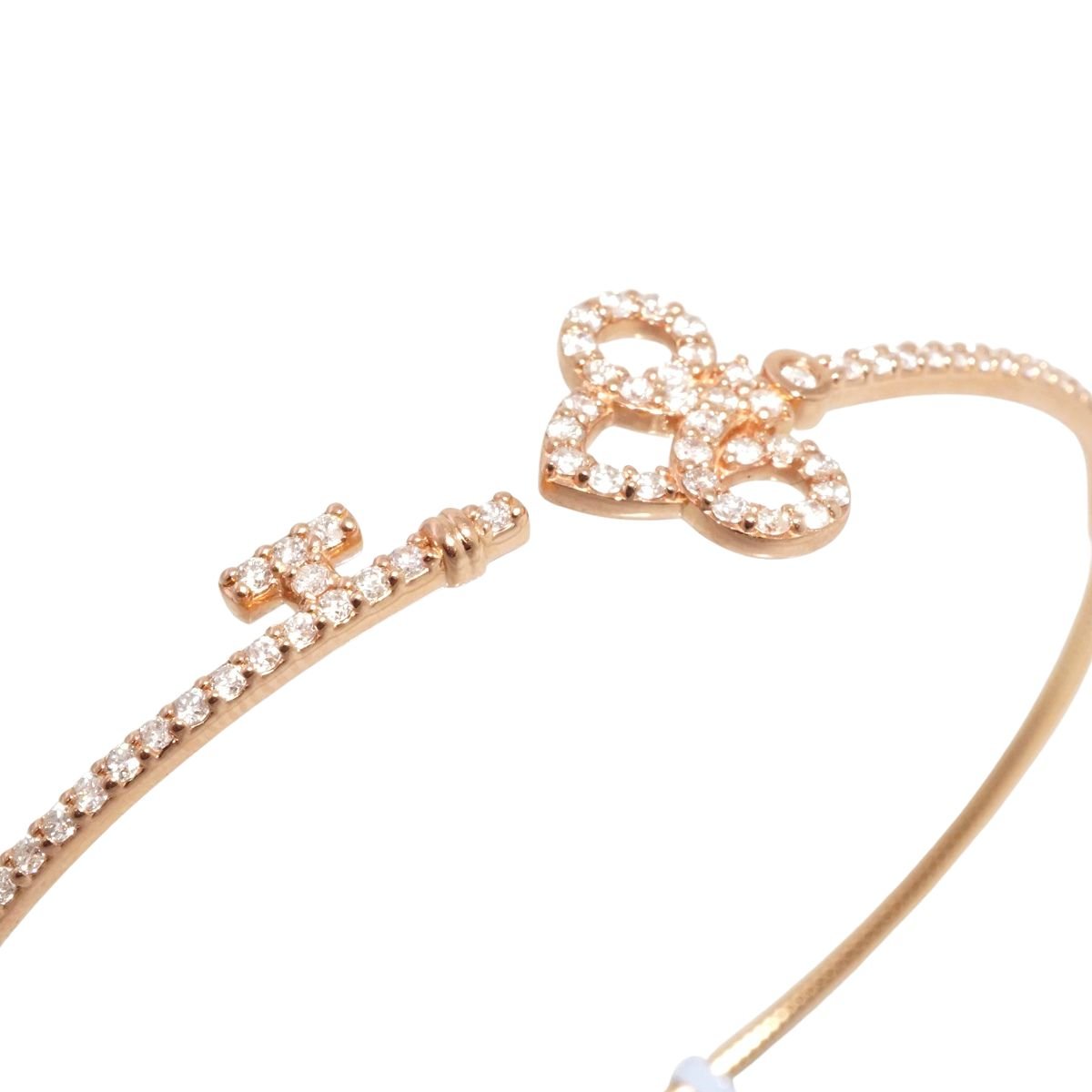 14k Rose Gold Diamond Tennis Bangle image 2