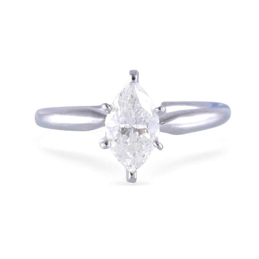 Women's 14K White Gold Marquise Cut Diamond Ring image 1