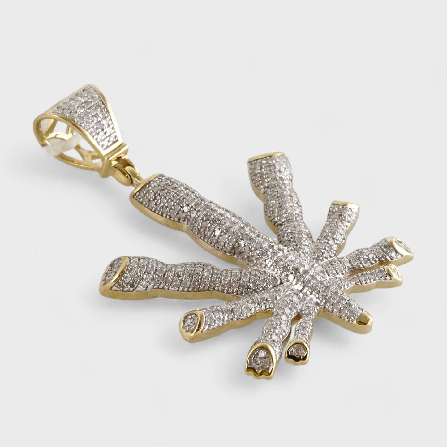 10k Yellow Gold Diamond Cigar Pendant image 2