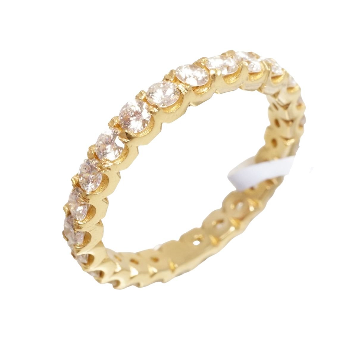18k Gold Eternity Engagement Ring - Yellow Gold image