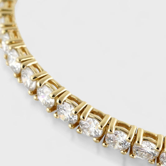 14k Yellow Gold LAB Diamond Tennis Bracelet image 1
