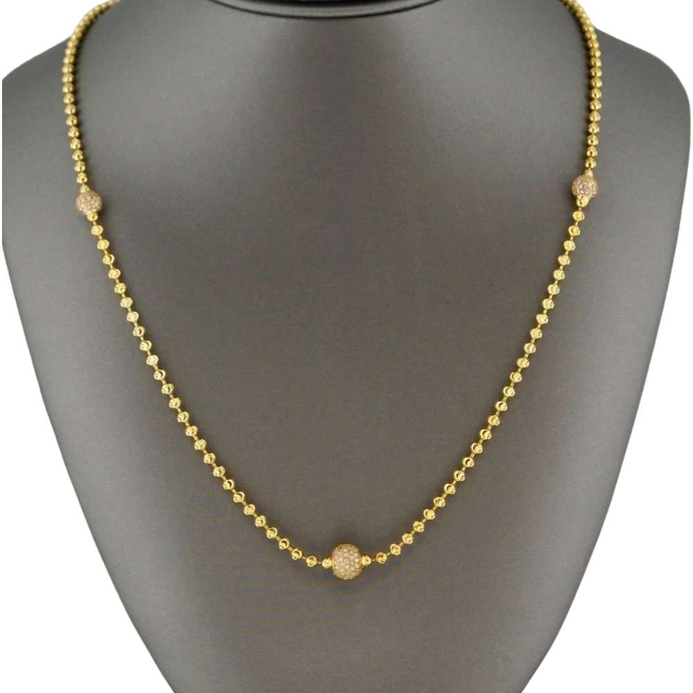 Unisex 14k Yellow Gold Ball Chain image 5