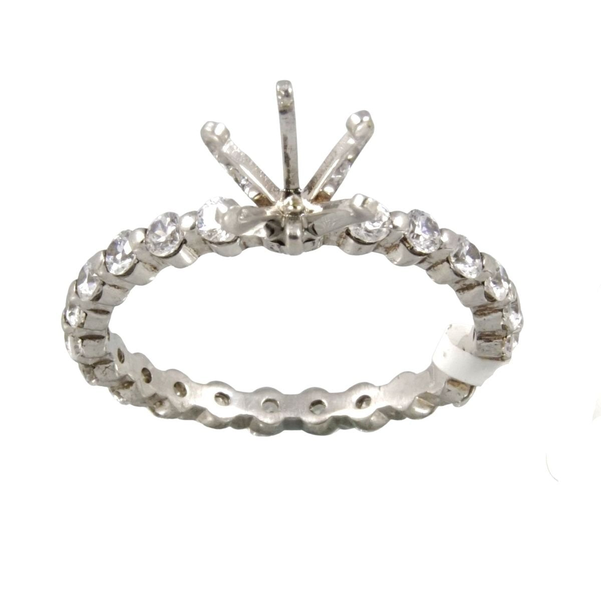 14k White Gold Customized Diamond Wedding Ring image 2