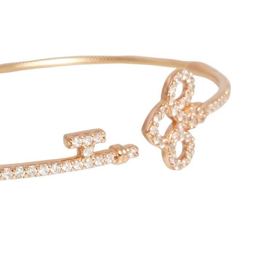 14k Rose Gold Diamond Tennis Bangle image 1