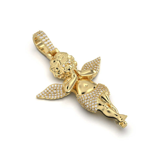 Gold Diamond Custom Angel Luxury Pendant
