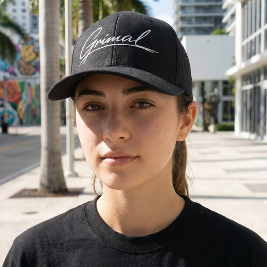 Grimal Signature Black Trucker Hat
