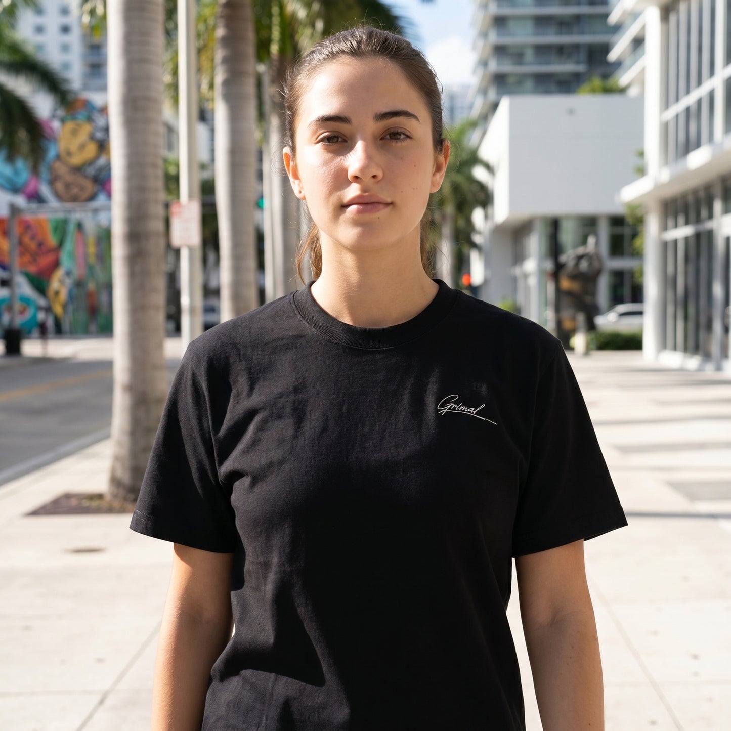 Black T-Shirt Grimal Signature Design