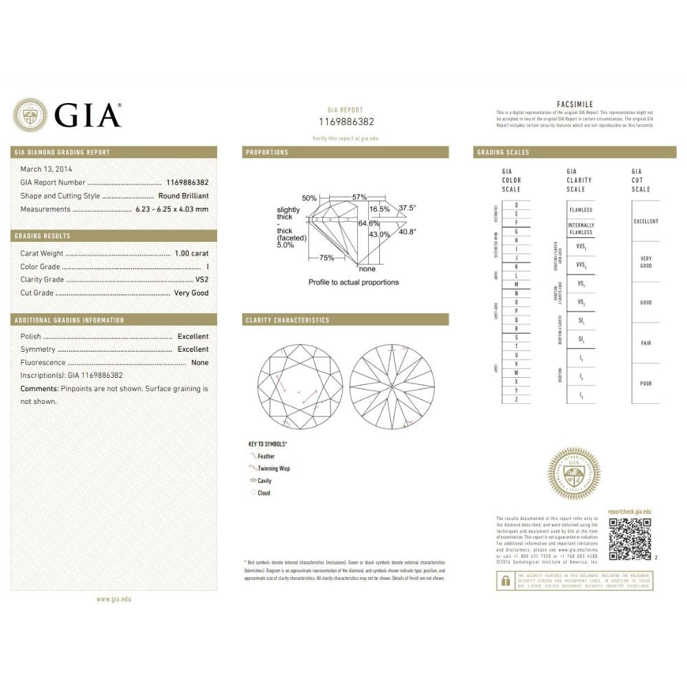 1.00 Carat Round Brilliant Natural Diamond