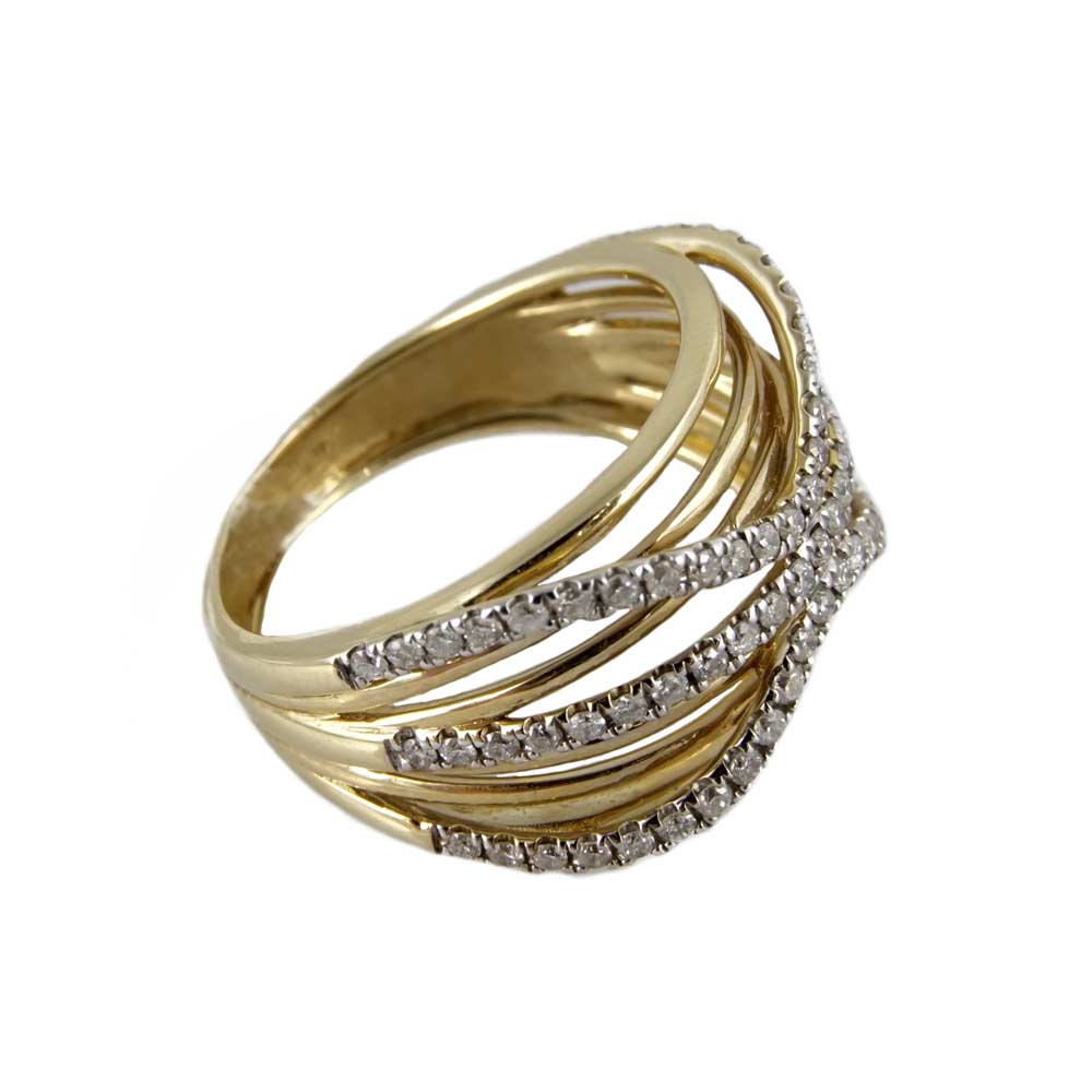 14k Diamond Woman Gold Ring image 2