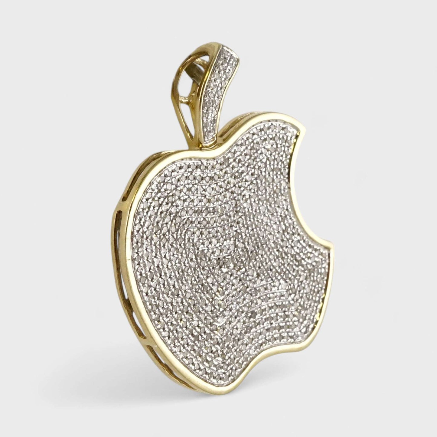 10k Yellow Gold Bitten Apple Pendant image 2