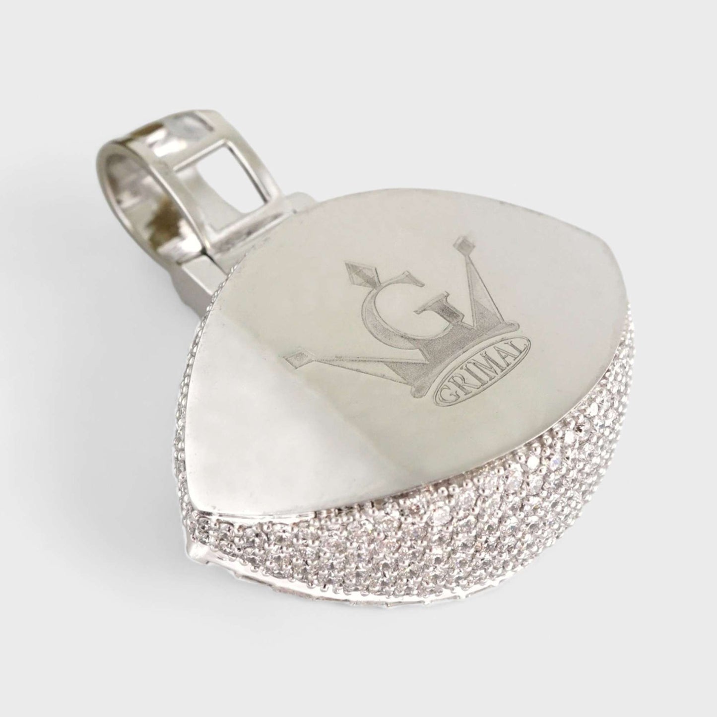 14k White Gold Diamond Eye Pendant image 3