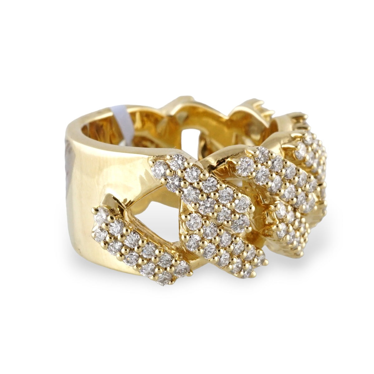 Unisex 14k Yellow Gold Diamond Ring image 2