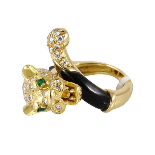 18k Gold Diamond Panther Ring image 1
