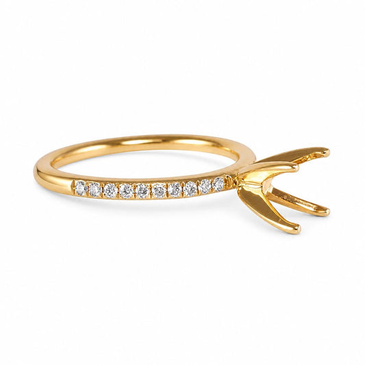 14k Engagement Yellow Gold Ring