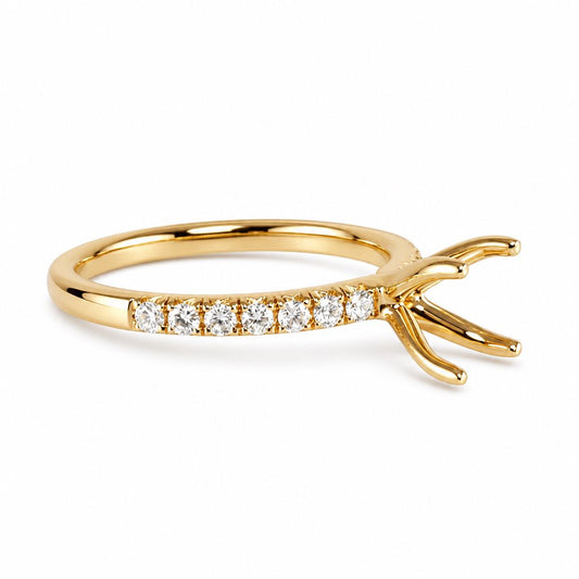14k Engagement Rolse Gold Ring