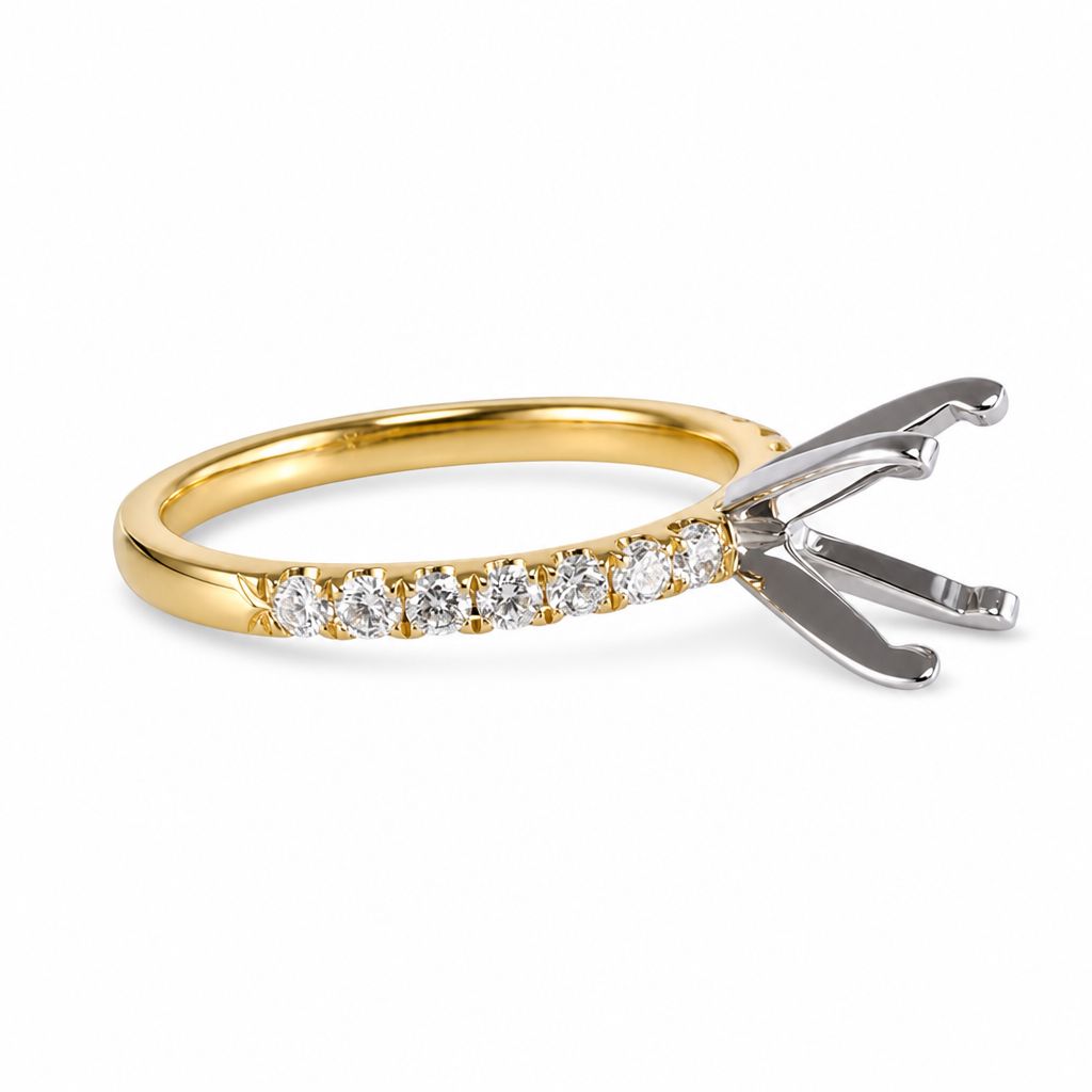 18k Engagement Yellow Gold Ring