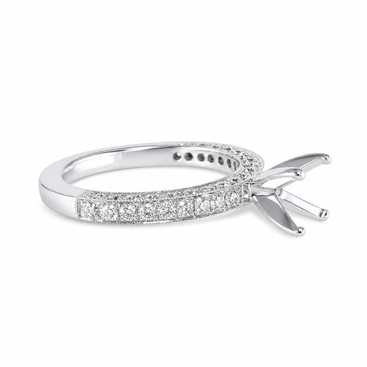 18k Engagement White Gold Ring