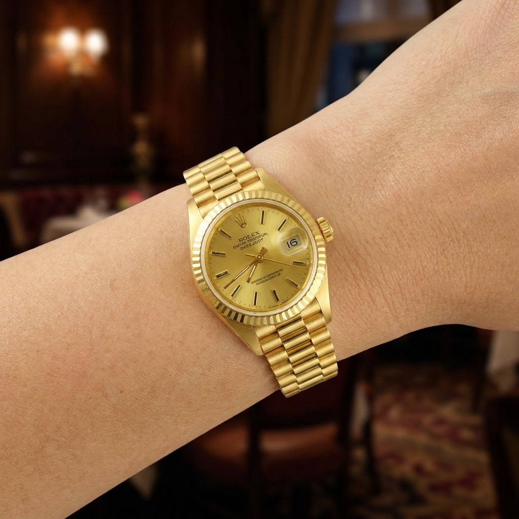 Rolex Datejust President 18k Gold 26mm 69178 - Pre-Owned