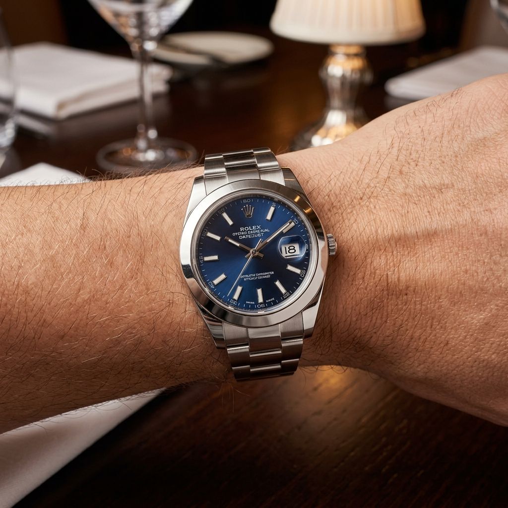 Rolex Datejust Stainless Steel Blue 41mm 126300 - Pre-Owned