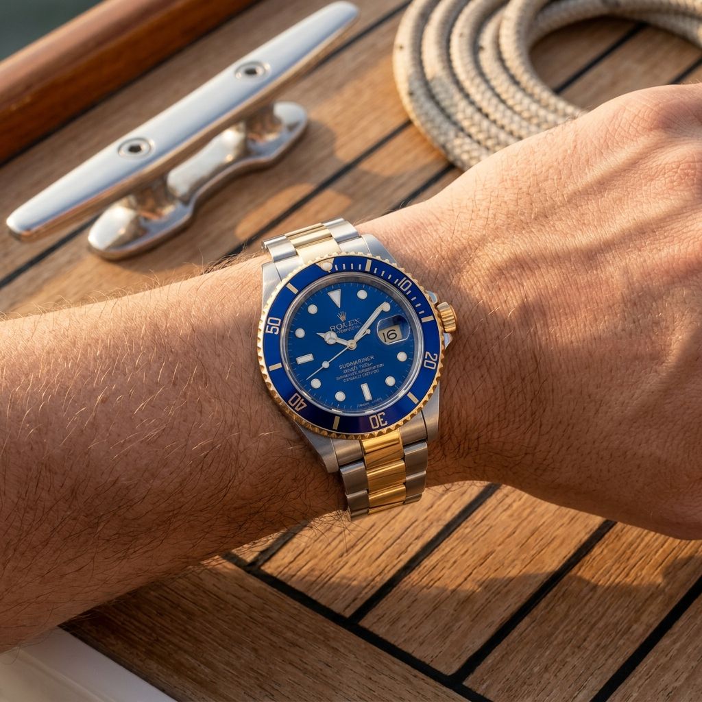 Rolex Submariner Date Blue Face Two-Tone 40mm 16613 - Pre-Owned