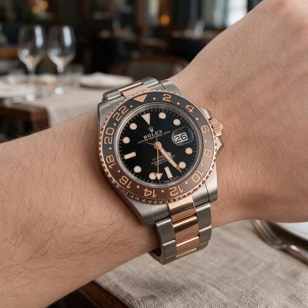 Rolex GMT Master II Root Beer Two Tone w/card 126711CHNR 2023 - Pre-Owned