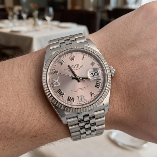 Rolex Datejust 36mm Pink Diamond Set 126234 w/card 2021 - Pre-Owned