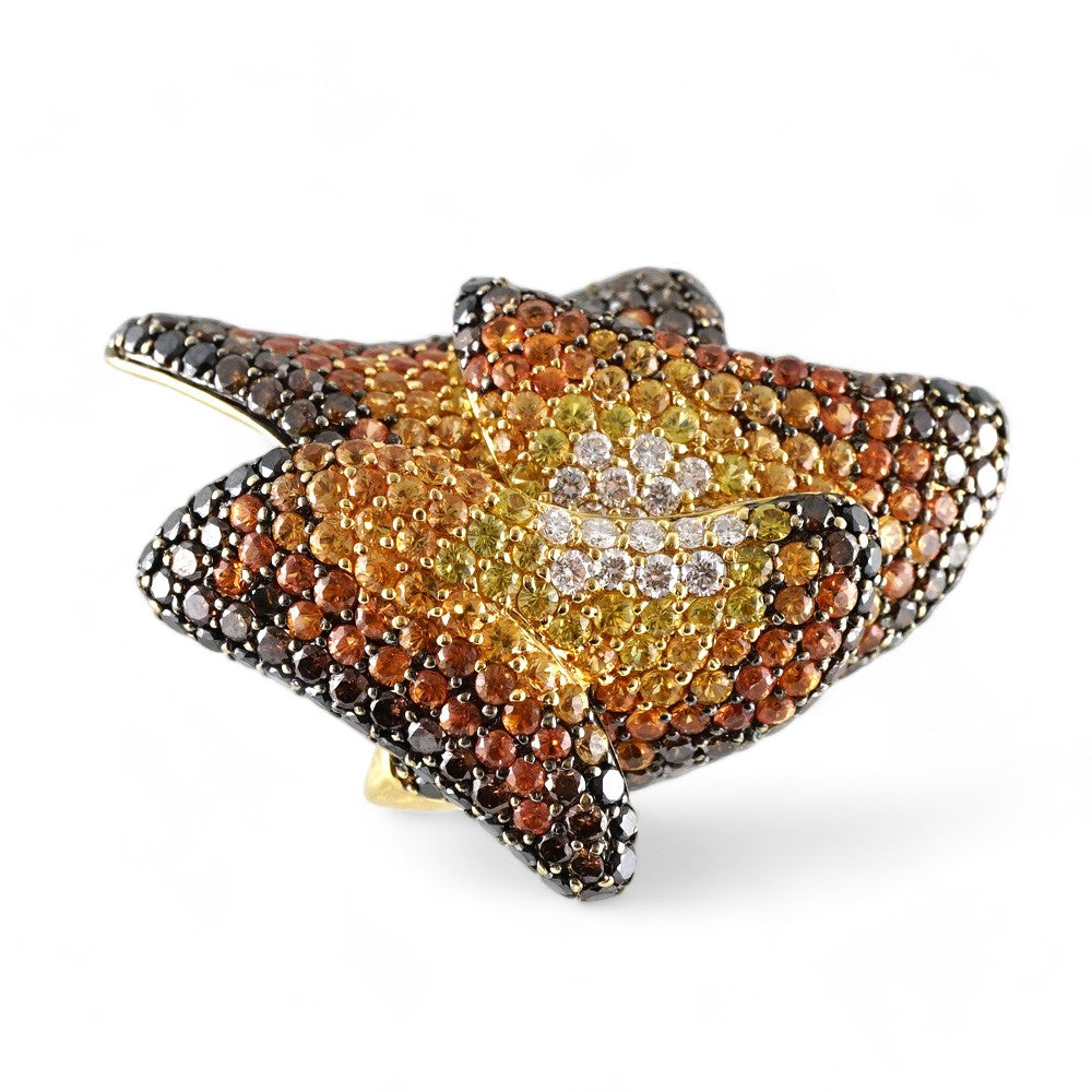 18k Yellow Gold Color Diamond Flower Ring image 2