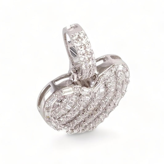 14k White Gold Diamond Pendant image 0
