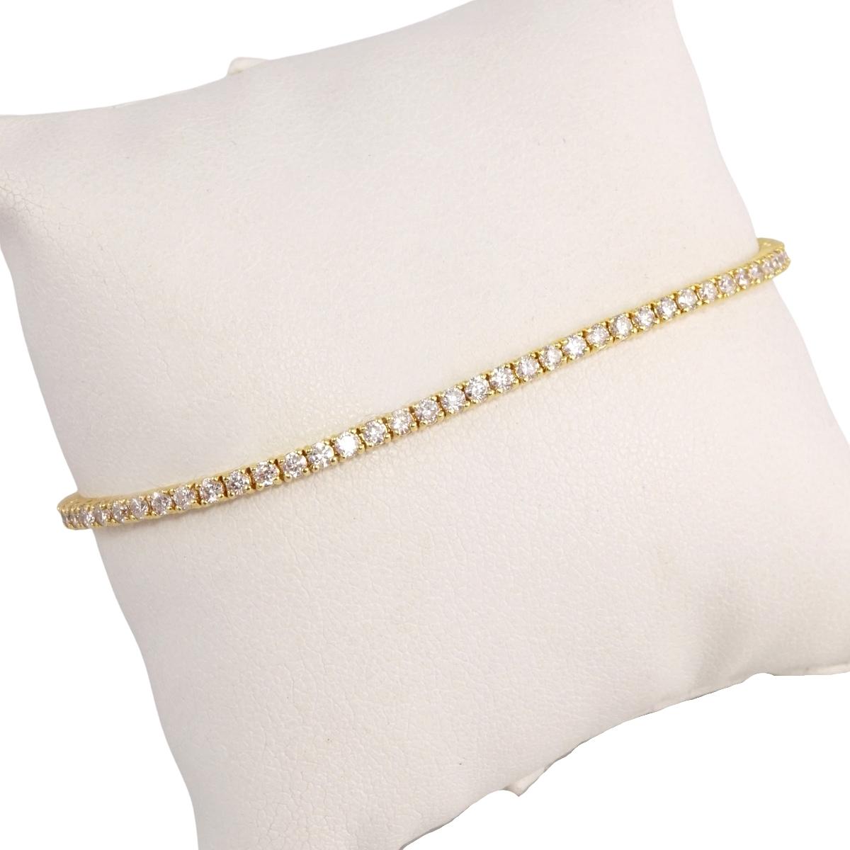 14k Gold Diamond Tennis Bracelet image 1