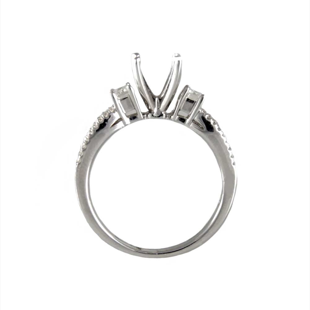 14k White Gold Engagement Ring image 1